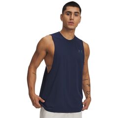 UNDER ARMOUR koszulka treningowa męska UA LEFT CHEST CUT OFF TANK, Kolor: granatowy, Rozmiar: M