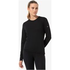 SUPER.NATURAL Koszulka damska z długim rękawem merino TUNDRA175 czarna, Kolor: czarny, Rozmiar: XS