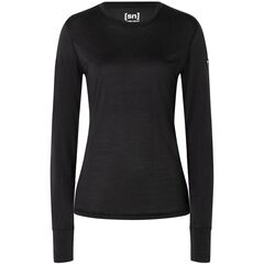 SUPER.NATURAL Koszulka damska z długim rękawem merino TUNDRA175 czarna, Kolor: czarny, Rozmiar: XS, 2 zdjęcie