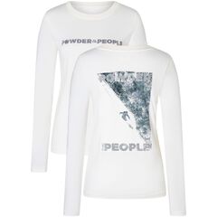 Longsleeve damski SUPER.NATURAL POWDER TO THE PEOPLE BIO biały, Kolor: biały, Rozmiar: XS, 3 zdjęcie
