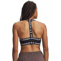 Under Armour HeatGear Mid T-Back damski biustonosz sportowy średnie wsparcie czarny, Kolor: czarny, Rozmiar: XS, 2 zdjęcie