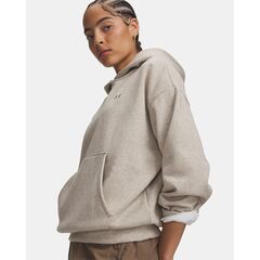 UNDER ARMOUR damska bluza dresowa Icon Fleece Hoodie beżowy, Kolor: beżowy, Rozmiar: XS, 3 zdjęcie