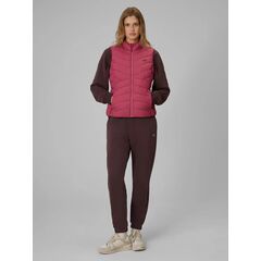 4F Kamizelka puchowa pikowana damska F371 CITY JACKETS różowa, Kolor: różowy, Rozmiar: L