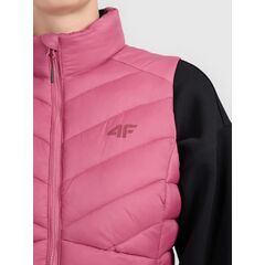 4F Kamizelka puchowa pikowana damska F371 CITY JACKETS różowa, Kolor: różowy, Rozmiar: L, 3 zdjęcie