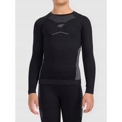 4F Bielizna narciarska bezszwowa koszulka F300 SKI UNDERWEAR czarna, Kolor: czarny, Rozmiar: 152/158