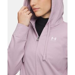 Under Armour UA Sport Terry FZ damska bluza z kapturem rozpinana fioletowa, Kolor: fioletowy, Rozmiar: XS, 3 zdjęcie