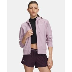 Under Armour UA Sport Terry FZ damska bluza z kapturem rozpinana fioletowa, Kolor: fioletowy, Rozmiar: XS