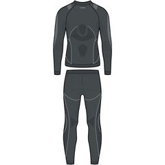 VIKING Bielizna termiczna męska zestaw Primeone Man Set szara, Kolor: szary, Rozmiar: XXL, 5 zdjęcie