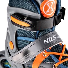 NILS EXTREME Szaro-Pomarańczowe Łyżworolki Extreme, Rozmiar: 31-34, 5 zdjęcie