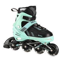 NILS EXTREME rolki regulowane z świecącymi kołami LED NA11230A zielone, Kolor: zielony, Rozmiar: 39-42