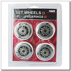 NILS EXTREME 84X24 82A Czarne Matowe (4 szt) + Abec-9 Chrome (8 szt) Zestaw Extreme, 2 zdjęcie