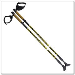 NILS Kije Nordic Walking aluminiowe z regulacją wysokości od 82 do 140 cm czarne
