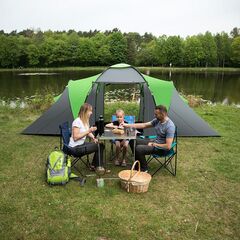 NILS CAMP namiot turystyczny z przedsionkiem rodzinny NC6031 HIGHLAND, Kolor: zielony, 3 zdjęcie
