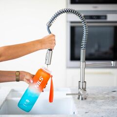 NILS CAMP NCD68 butelka tritanowa butelka na wodę 1000 ml pomarańczowa/niebieska, Kolor: niebieski, 3 zdjęcie