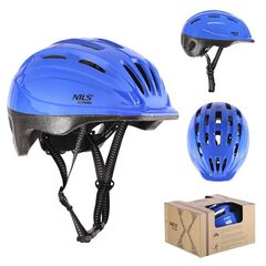 NILS EXTREME kask rowerowy dla dziewczynek MTV62J różowy, Kolor: niebieski, Rozmiar: 48-52, 2 zdjęcie