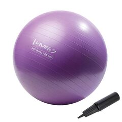 HMS YB02 piłka gimnastyczna fitness z systemem anti-burst 65cm fioletowa, Kolor: fioletowy, Rozmiar: 65 cm