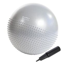 HMS YB03 piłka gimnastyczna do ćwiczeń fitness z wypustkami 65cm szara, Kolor: jasnoszary, Rozmiar: 65 cm