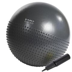 HMS YB03 piłka gimnastyczna do ćwiczeń fitness z wypustkami 75cm czarny, Kolor: czarny, Rozmiar: 75 cm