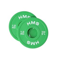 HMS obciążenie olimpijskie do siłownie zestaw 2x1kg CBRS zielone, Kolor: zielony, Waga: 2 x 1 kg