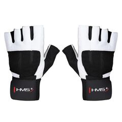 RST04 Rękawice Na Siłownię White-Black R. S HMS, Kolor: biały, Rozmiar: M
