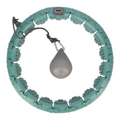 Hula hop odchudzające fitness z obciążnikiem i licznikiem HMS FH03 fioletowe/czarne, Kolor: zielony