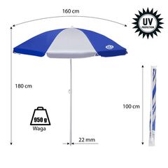 NILS NC7813 Parasol Plażowy 180 cm, 3 zdjęcie