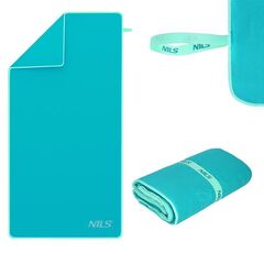 Ręcznik turystyczny szybkoschnący z mikrofirby 180x100cm NILS CAMP NCR12 niebieski, Kolor: morski, 3 zdjęcie