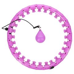 HMS HHW12 Plus Size Hula Hop z Wypustkami i obciążnikiem z regulacją, Kolor: fioletowy