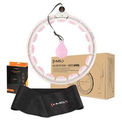 ZESTAW Hula Hop Hhw06 Pink Z Piłką Grawitacyjną I Licznikiem + Pas Br163 Black HMS