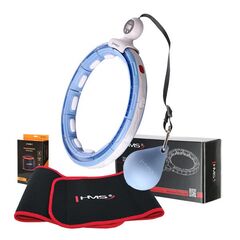 Zestaw Hula Hop Magnetyczny Blue Hhm15 Z Licznikiem + Pas Wyszczuplający Br163 Red HMS