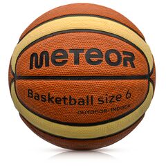 METEOR Piłka Koszykowa Treningowa Cellular, Kolor: brązowy/kremowy, Waga: 0.56, Rozmiar: 6