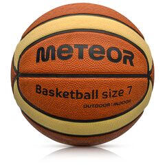METEOR Piłka Koszykowa Treningowa Cellular, Kolor: brązowy/kremowy, Waga: 0.6, Rozmiar: 7