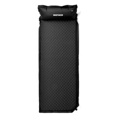 METEOR mata samopompująca turystyczna na kemping 188x66cm niebieska, Kolor: czarny, Waga: 1.2