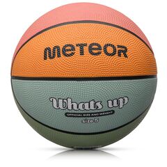 Piłka do koszykówki dziecięca treningowa Meteor What's Up niebieska, Kolor: jasnoniebieski/pomarańczowy, Waga: 0.48, Rozmiar: 5