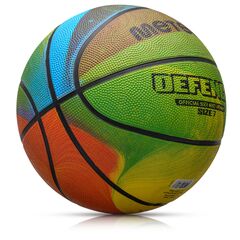 METEOR piłka do koszykówki dla dzieci Defence zielona/pomarańczowa, 3 zdjęcie