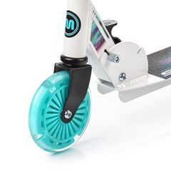 METEOR hulajnoga dla dziecka z świecącymi kołami LED Sunny Nebula biała, Kolor: zielony, Waga: 2.4, 3 zdjęcie