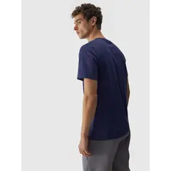4F koszulka męska sportowa t-shirt bawełniany M1844 niebieski, Kolor: niebieski, Rozmiar: S, 3 zdjęcie