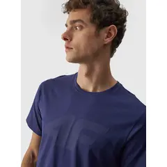 4F koszulka męska sportowa t-shirt bawełniany M1844 niebieski, Kolor: niebieski, Rozmiar: S, 2 zdjęcie