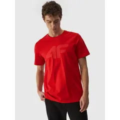 4F koszulka męska sportowa t-shirt bawełniany M1844 bordowy, Kolor: Bordowy, Rozmiar: M