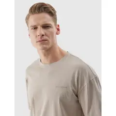 4F t-shirt męski koszulka sportowa bawełniana M1316 zielona, Kolor: beżowy, Rozmiar: L, 2 zdjęcie