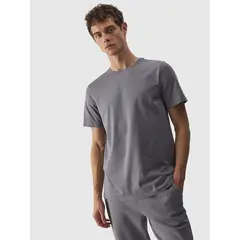 4F t-shirt męski sportowy koszulka bawełniana M1843 szary, Kolor: szary, Rozmiar: S