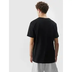 4F koszulka męska t-shirt bawełniany sportowy M1283 biały, Kolor: czarny, Rozmiar: S, 3 zdjęcie