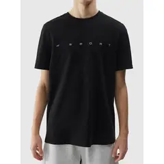 4F koszulka męska t-shirt bawełniany sportowy M1283 biały, Kolor: czarny, Rozmiar: S, 4 zdjęcie