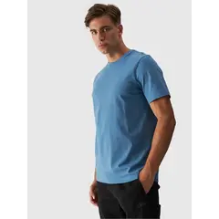 4F t-shirt męski sportowy koszulka bawełniana M1843 niebieski, Kolor: niebieski, Rozmiar: S