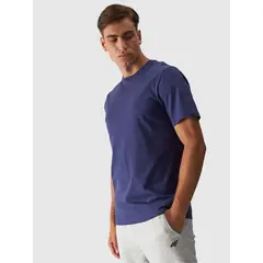 4F T-shirt męski M1843 niebieski, Kolor: niebieski, Rozmiar: L