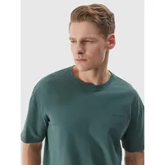 4F t-shirt męski koszulka sportowa bawełniana M1316 zielona, Kolor: zielony, Rozmiar: S, 3 zdjęcie