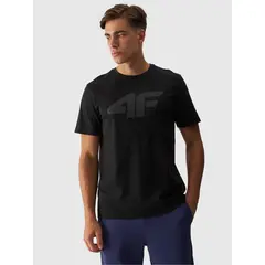 4F koszulka męska sportowa t-shirt bawełniany M1844 czarny, Kolor: czarny, Rozmiar: XL