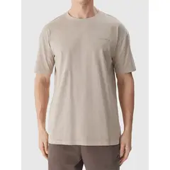 4F t-shirt męski koszulka sportowa bawełniana M1316 zielona, Kolor: beżowy, Rozmiar: L, 4 zdjęcie