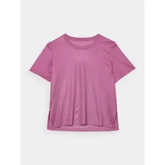 4F T-shirt treningowy damski F1012 różowy, Kolor: różowy, Rozmiar: XS, 3 zdjęcie