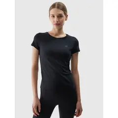 4F koszulka damska sportowa t-shirt treningowy F604 czarna, Kolor: czarny, Rozmiar: M